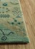 manchaha green wool hand knotted Rug - Corner manchaha green wool hand knotted Rug - Corner
