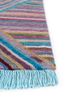 manchaha pink and purple wool and bamboo silk hand knotted Rug - Corner