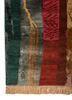 manchaha red and orange wool and bamboo silk hand knotted Rug - Corner manchaha red and orange wool and bamboo silk hand knotted Rug - Corner
