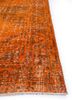 vintage red and orange wool hand knotted Rug - Corner