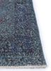 lacuna grey and black wool hand knotted Rug - Corner