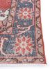 vintage red and orange wool hand knotted Rug - Corner