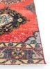 vintage red and orange wool hand knotted Rug - Corner