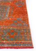 vintage red and orange wool hand knotted Rug - Corner