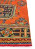 vintage red and orange wool hand knotted Rug - Corner vintage red and orange wool hand knotted Rug - Corner
