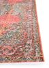vintage red and orange wool hand knotted Rug - Corner vintage red and orange wool hand knotted Rug - Corner