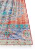 vintage red and orange wool hand knotted Rug - Corner vintage red and orange wool hand knotted Rug - Corner