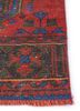 vintage red and orange wool hand knotted Rug - Corner vintage red and orange wool hand knotted Rug - Corner