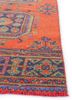 vintage red and orange wool hand knotted Rug - Corner vintage red and orange wool hand knotted Rug - Corner