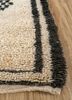 zuri beige and brown wool hand knotted Rug - Corner