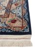 aalam blue wool hand knotted Rug - Corner aalam blue wool hand knotted Rug - Corner
