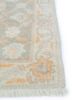 aalam green wool hand knotted Rug - Corner