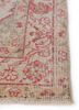 vintage red and orange wool hand knotted Rug - Corner