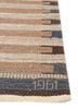 nayaab beige and brown wool flat weaves Rug - Corner