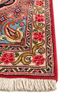 aalam pink and purple wool hand knotted Rug - Corner