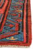 aalam red and orange wool hand knotted Rug - Corner aalam red and orange wool hand knotted Rug - Corner