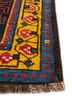 kiaan red and orange wool hand knotted Rug - Corner