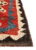 kiaan red and orange wool hand knotted Rug - Corner