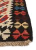 nayaab red and orange wool flat weaves Rug - Corner