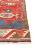 nayaab blue wool flat weaves Rug - Corner