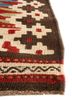 nayaab red and orange wool flat weaves Rug - Corner