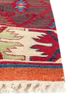nayaab red and orange wool flat weaves Rug - Corner
