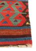 nayaab red and orange wool flat weaves Rug - Corner