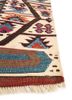 nayaab pink and purple wool flat weaves Rug - Corner nayaab pink and purple wool flat weaves Rug - Corner