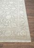 aurora grey and black wool and silk hand knotted Rug - Corner