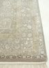 aurora grey and black wool and silk hand knotted Rug - Corner