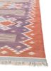 aalam red and orange wool flat weaves Rug - Corner