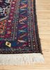 aalam blue wool hand knotted Rug - Corner