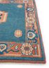 nuray blue wool hand knotted Rug - Corner nuray blue wool hand knotted Rug - Corner