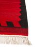 nayaab red and orange wool flat weaves Rug - Corner