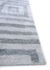 azalea grey and black viscose hand knotted Rug - Corner