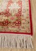 gulmarg red and orange silk hand knotted Rug - Corner