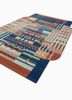 checkers blue wool flat weaves Rug - FoldShot checkers blue wool flat weaves Rug - FoldShot