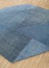 provenance blue wool hand knotted Rug - FoldShot