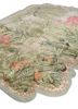 inde rose green wool and silk hand knotted Rug - FoldShot inde rose green wool and silk hand knotted Rug - FoldShot