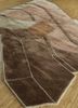 archetype beige and brown wool and viscose hand tufted Rug - FoldShot archetype beige and brown wool and viscose hand tufted Rug - FoldShot