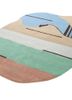 joy blue wool and viscose hand tufted Rug - FoldShot