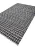 atelier grey and black wool and silk flat weaves Rug - FoldShot