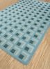 checkers blue wool flat weaves Rug - FoldShot checkers blue wool flat weaves Rug - FoldShot