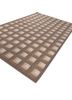 checkers beige and brown wool flat weaves Rug - FoldShot