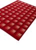 checkers red and orange wool flat weaves Rug - FoldShot checkers red and orange wool flat weaves Rug - FoldShot