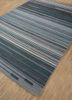 checkers blue wool flat weaves Rug - FoldShot