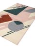 checkers pink and purple wool flat weaves Rug - FoldShot checkers pink and purple wool flat weaves Rug - FoldShot