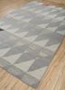 indusbar grey and black wool flat weaves Rug - FoldShot indusbar grey and black wool flat weaves Rug - FoldShot