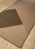 checkers beige and brown wool flat weaves Rug - FoldShot checkers beige and brown wool flat weaves Rug - FoldShot