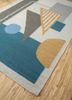 checkers blue wool flat weaves Rug - FoldShot checkers blue wool flat weaves Rug - FoldShot